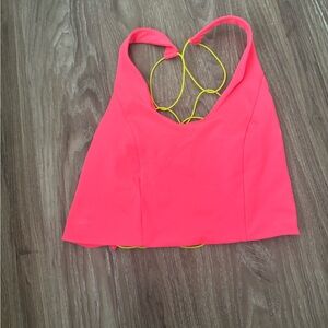fp movement neon pink tank with open back